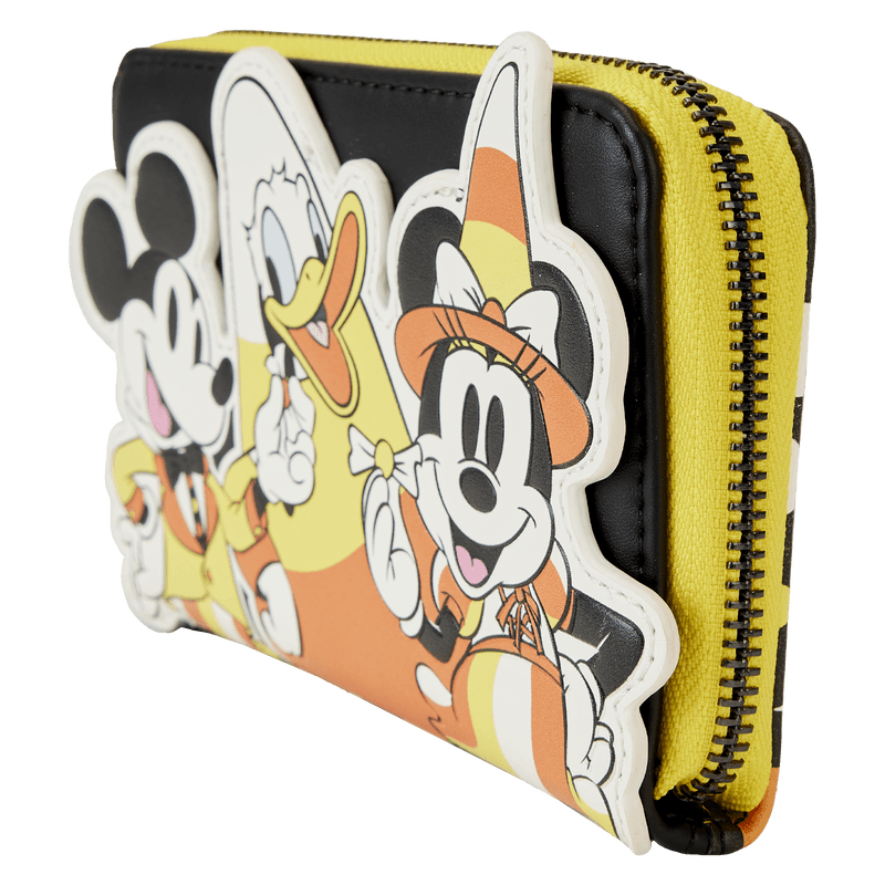 LOUWDWA2650 Disney - Mickey & Friends Candy Corn Zip Around Wallet - Loungefly - Titan Pop Culture