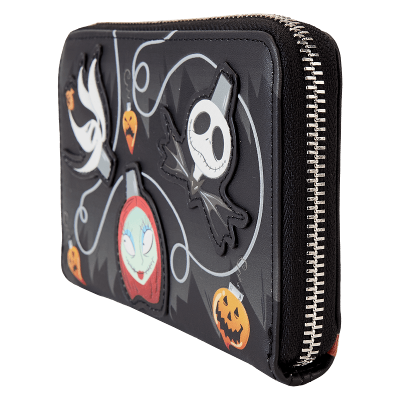 LOUWDWA2876 The Nightmare Before Christmas - Tree String Lights Glow Zip Around Wallet - Loungefly - Titan Pop Culture