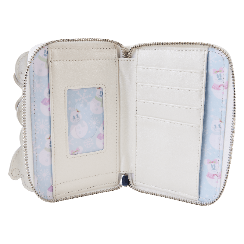 LOUWDWA2878 Disney - Mickey & Minnie Pastel Snowman Zip Around Wallet - Loungefly - Titan Pop Culture