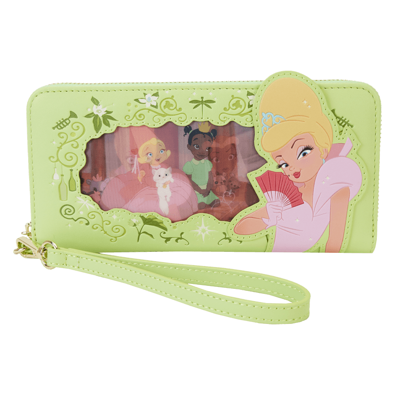 LOUWDWA2879 The Princess & The Frog - Tiana Princess Series Lenticular Zip Around Wristlet - Loungefly - Titan Pop Culture