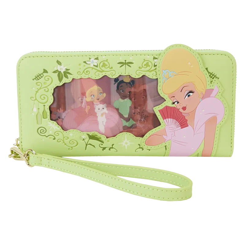 LOUWDWA2879 The Princess & The Frog - Tiana Princess Series Lenticular Zip Around Wristlet - Loungefly - Titan Pop Culture