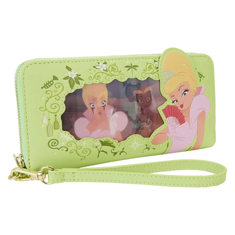 LOUWDWA2879 The Princess & The Frog - Tiana Princess Series Lenticular Zip Around Wristlet - Loungefly - Titan Pop Culture