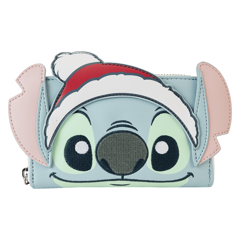 Lilo & Stitch - Stitch Holiday Glitter Zip Around Wallet Purse by Loungefly | Titan Pop Culture