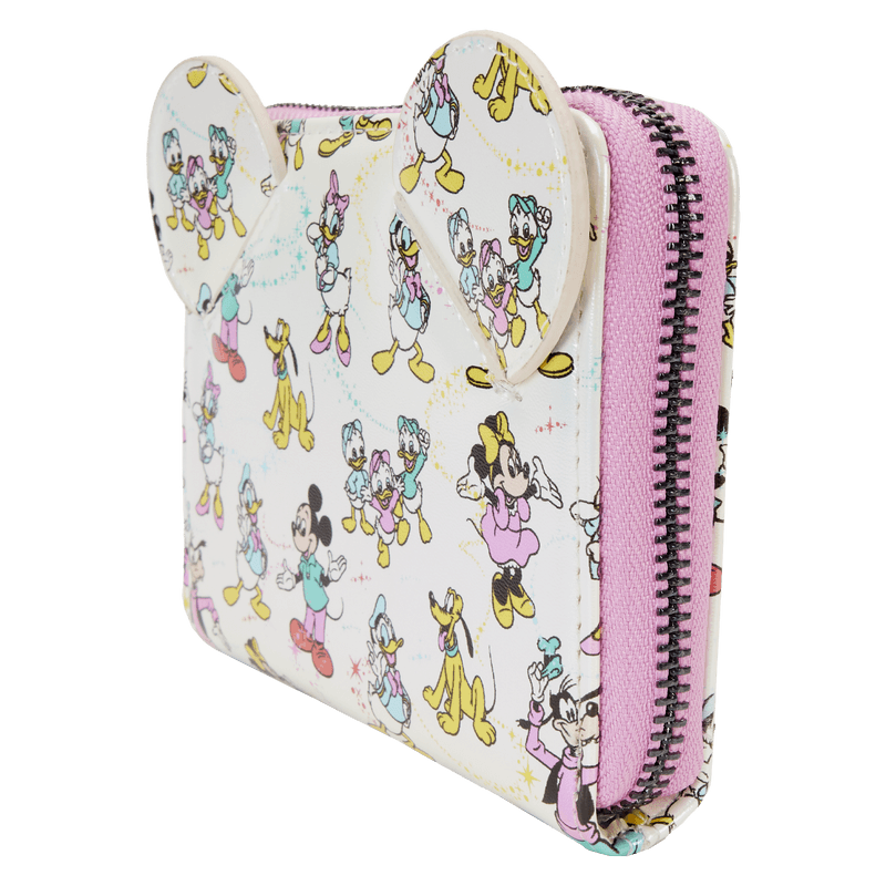 LOUWDWA2897 Disney: D100 - Classic All-Over Print Iridescent Zip Around Wallet - Loungefly - Titan Pop Culture