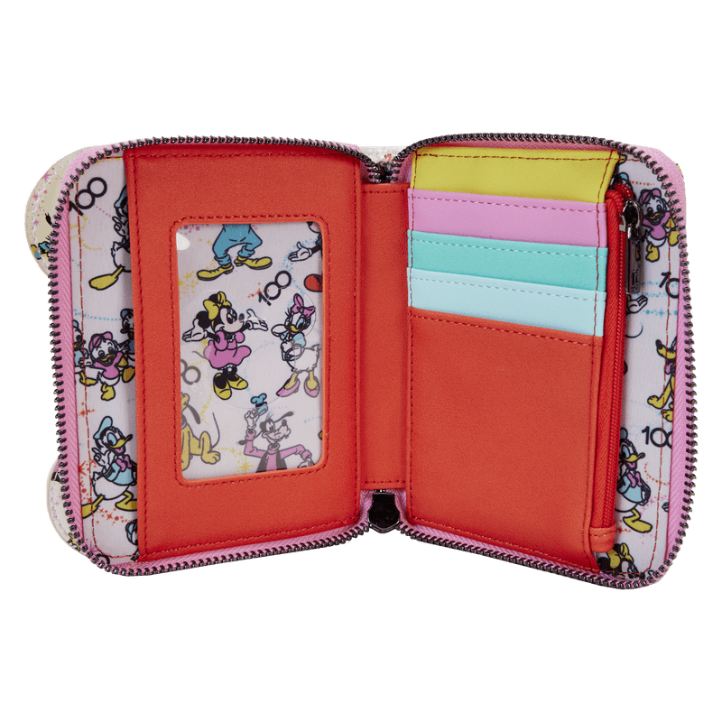 LOUWDWA2897 Disney: D100 - Classic All-Over Print Iridescent Zip Around Wallet - Loungefly - Titan Pop Culture