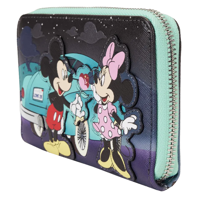 LOUWDWA2932 Disney - Mickey & Minnie Date Drive-In Zip Wallet - Loungefly - Titan Pop Culture