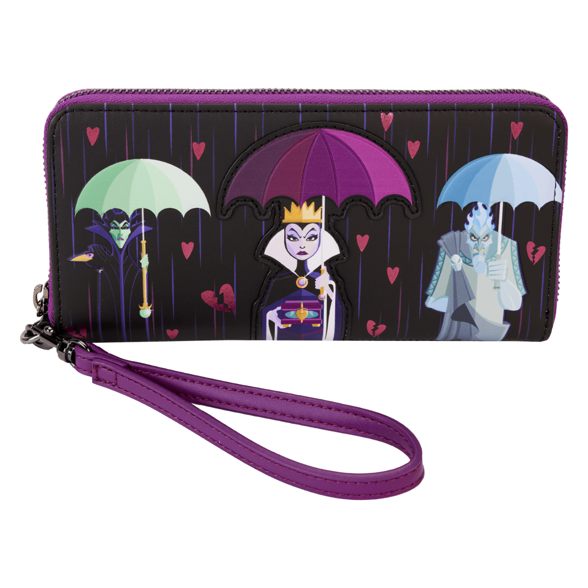 LOUWDWA2936 Disney Villains - Curse Your Hearts Zip Wristlet - Loungefly - Titan Pop Culture