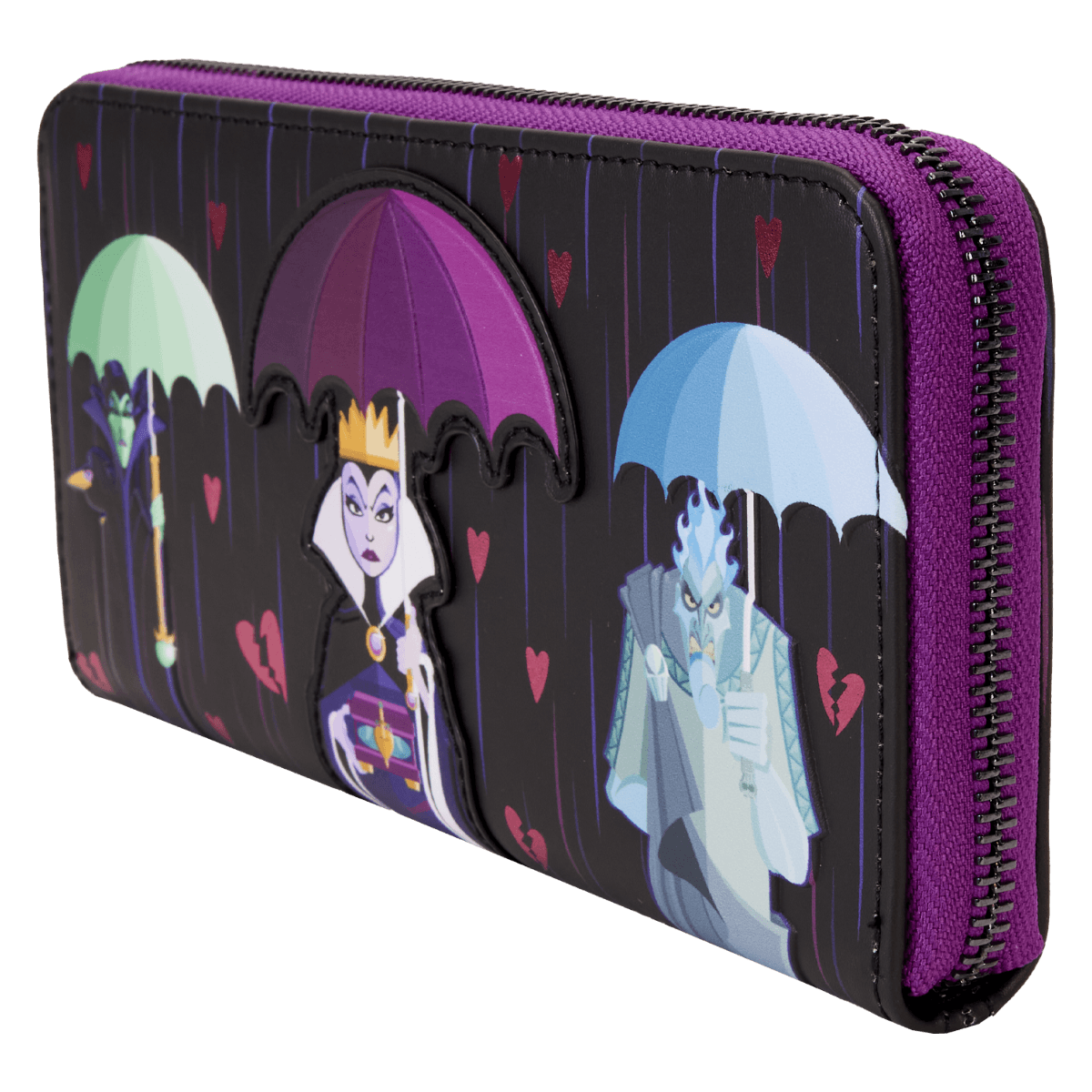 LOUWDWA2936 Disney Villains - Curse Your Hearts Zip Wristlet - Loungefly - Titan Pop Culture