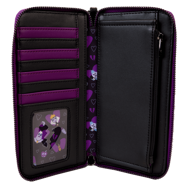 LOUWDWA2936 Disney Villains - Curse Your Hearts Zip Wristlet - Loungefly - Titan Pop Culture