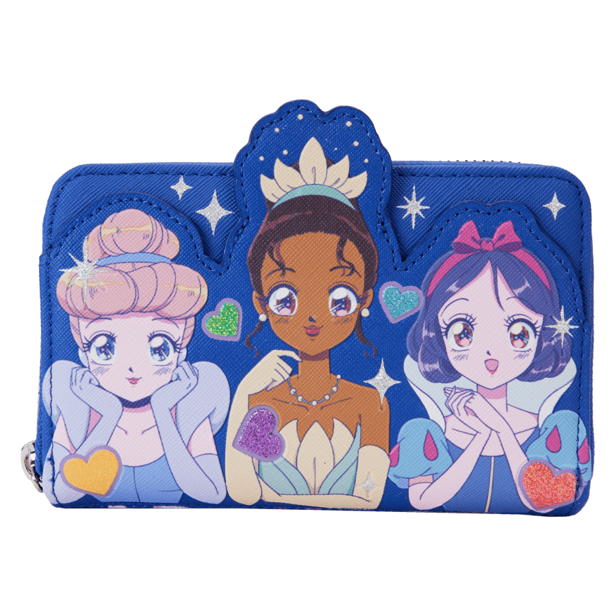 LOUWDWA3033 Disney Princess - Manga Style Zip Around Wallet - Loungefly - Titan Pop Culture