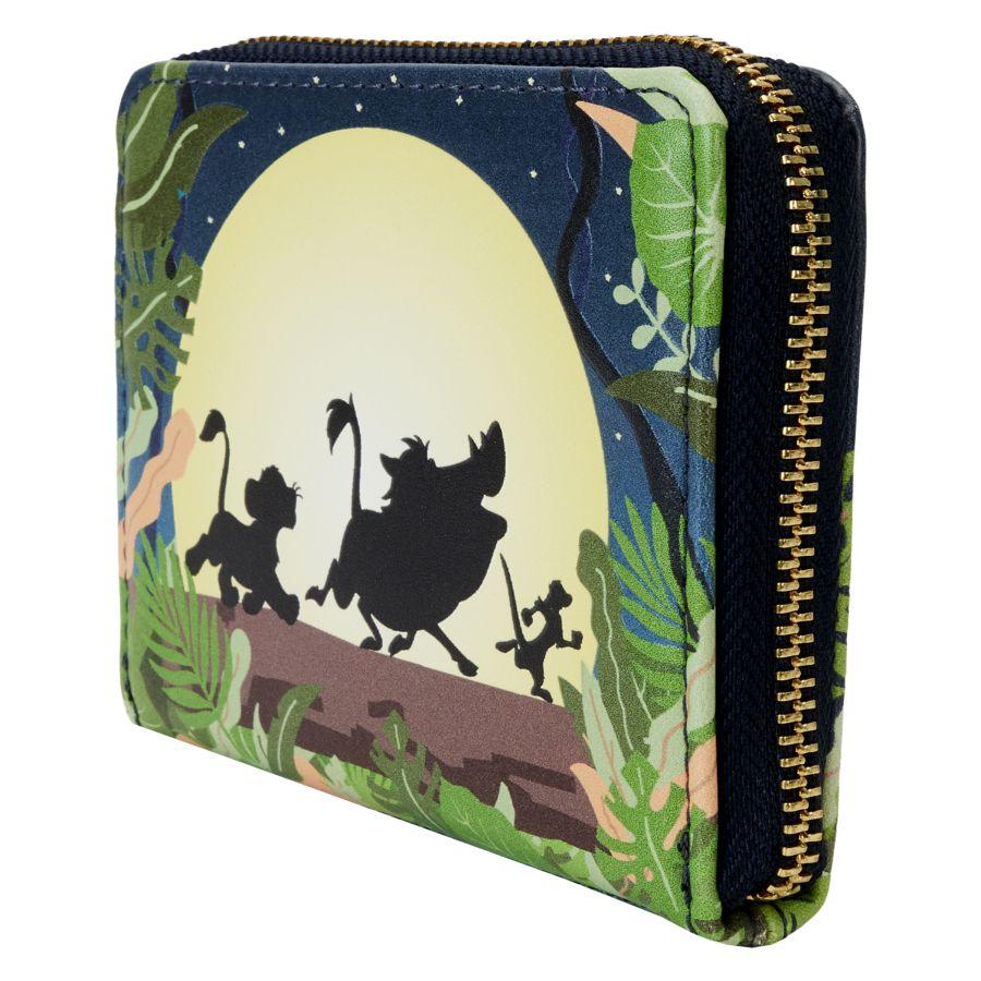 LOUWDWA3061 The Lion King (1994): 30th Anniversary - Hakuna Matata Silhouette Zip Wallet - Loungefly - Titan Pop Culture