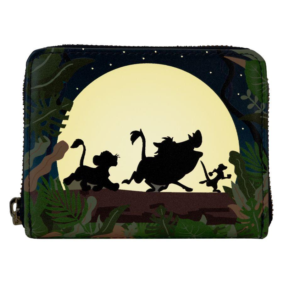 LOUWDWA3061 The Lion King (1994): 30th Anniversary - Hakuna Matata Silhouette Zip Wallet - Loungefly - Titan Pop Culture