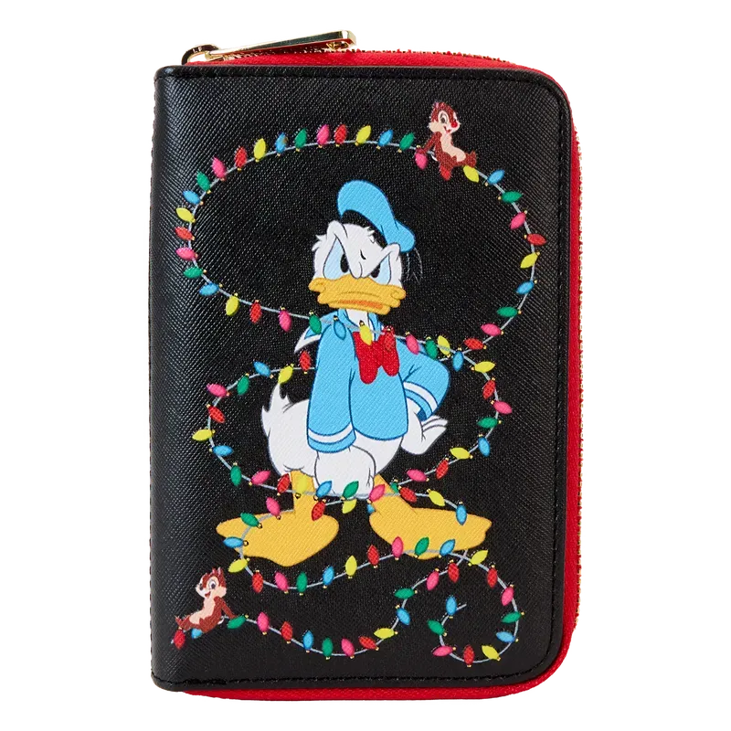 LOUWDWA3161 Disney - Donald wrapped in Lights Zip Wallet - Loungefly - Titan Pop Culture