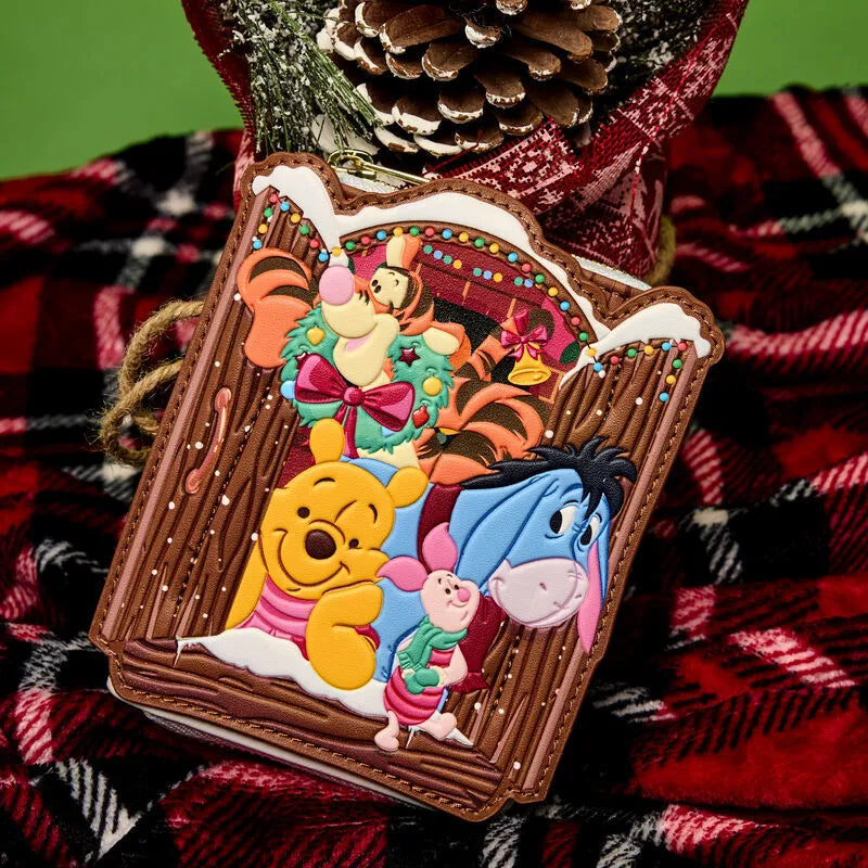 LOUWDWA3162 Winnie The Pooh - Pooh & Friends Holiday Scene Zip Wallet - Loungefly - Titan Pop Culture