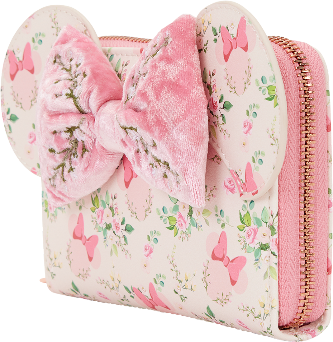 Disney – Minnie Mouse Floral Zip Around Wallet