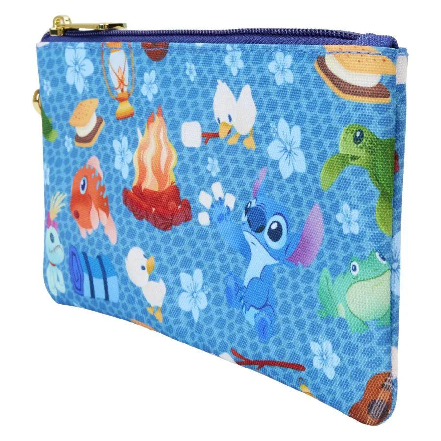 LOUWDWC0065 Lilo & Stitch - Camping Cuties All-over-print Nylon Wristlet - Loungefly - Titan Pop Culture