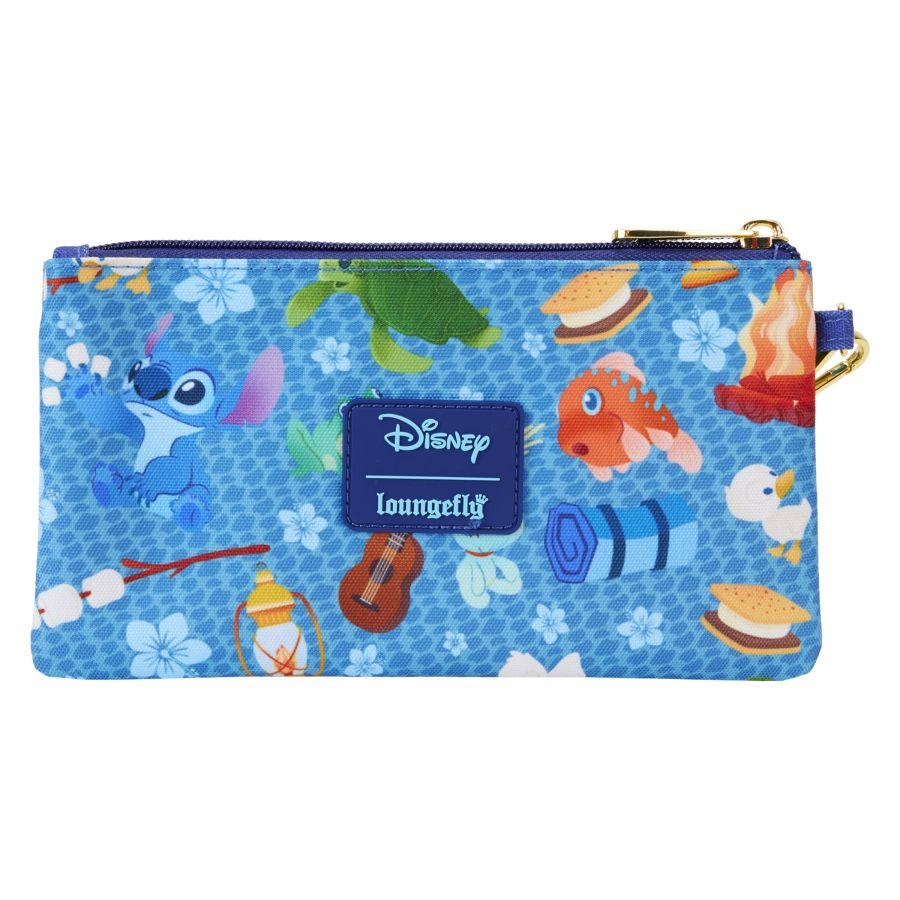 LOUWDWC0065 Lilo & Stitch - Camping Cuties All-over-print Nylon Wristlet - Loungefly - Titan Pop Culture