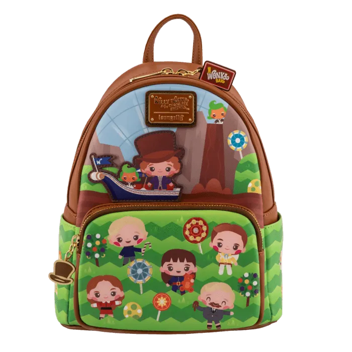 LOUWWOBK0003 Willy Wonka and the Chocolate Factory - 50th ANNIV Mini Backpack - Loungefly - Titan Pop Culture