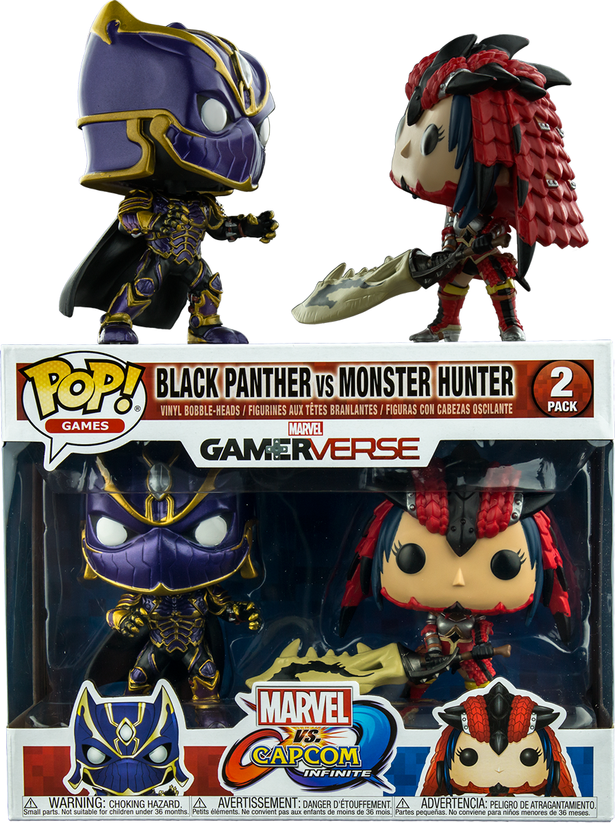 Marvel vs Capcom: Infinite - Black Panther vs. Monster Hunter Pop! Vinyl 2-pack