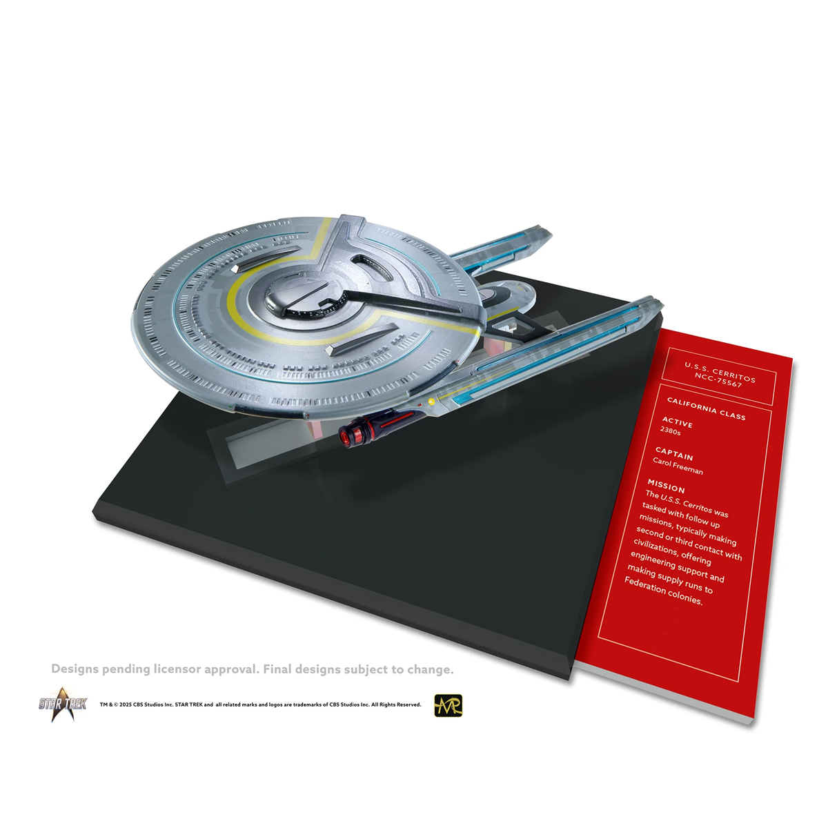 Star Trek: Cubiertas Inferiores - USS Cerritos NCC-75667 Barco de fundición y libro