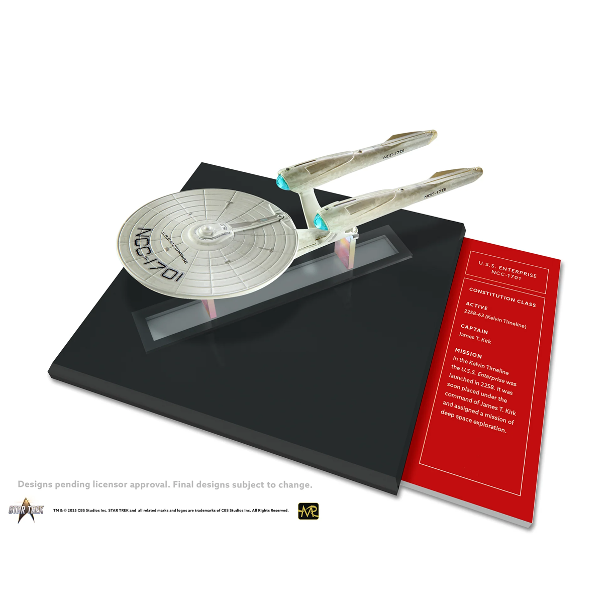 Star Trek (2009) - USS Enterprise NCC-1701 (Cronología Kelvin) Barco de fundición a presión y libro