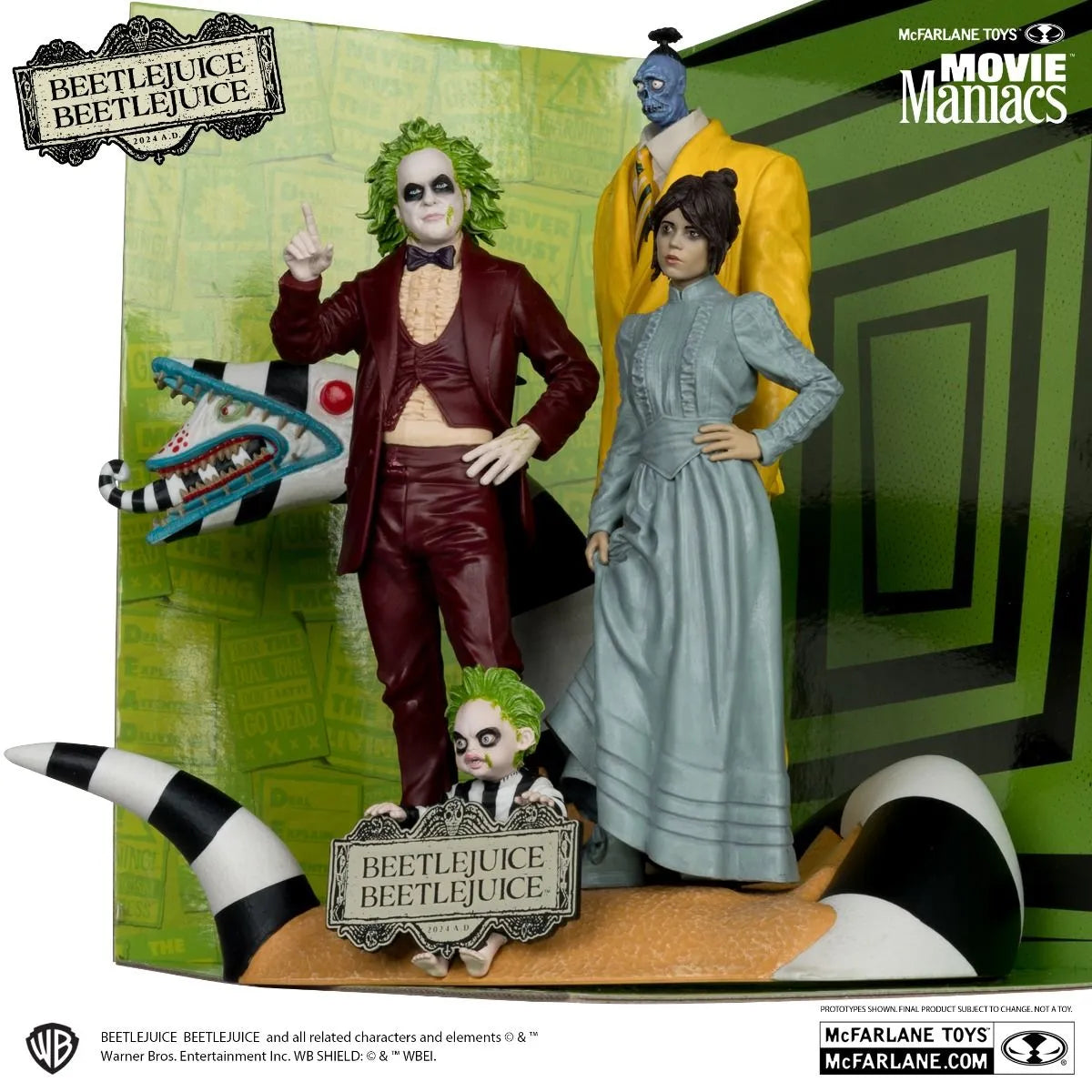 Beetlejuice Beetlejuice - Beetlejuice Movie Maniacs Figures 4-Pack