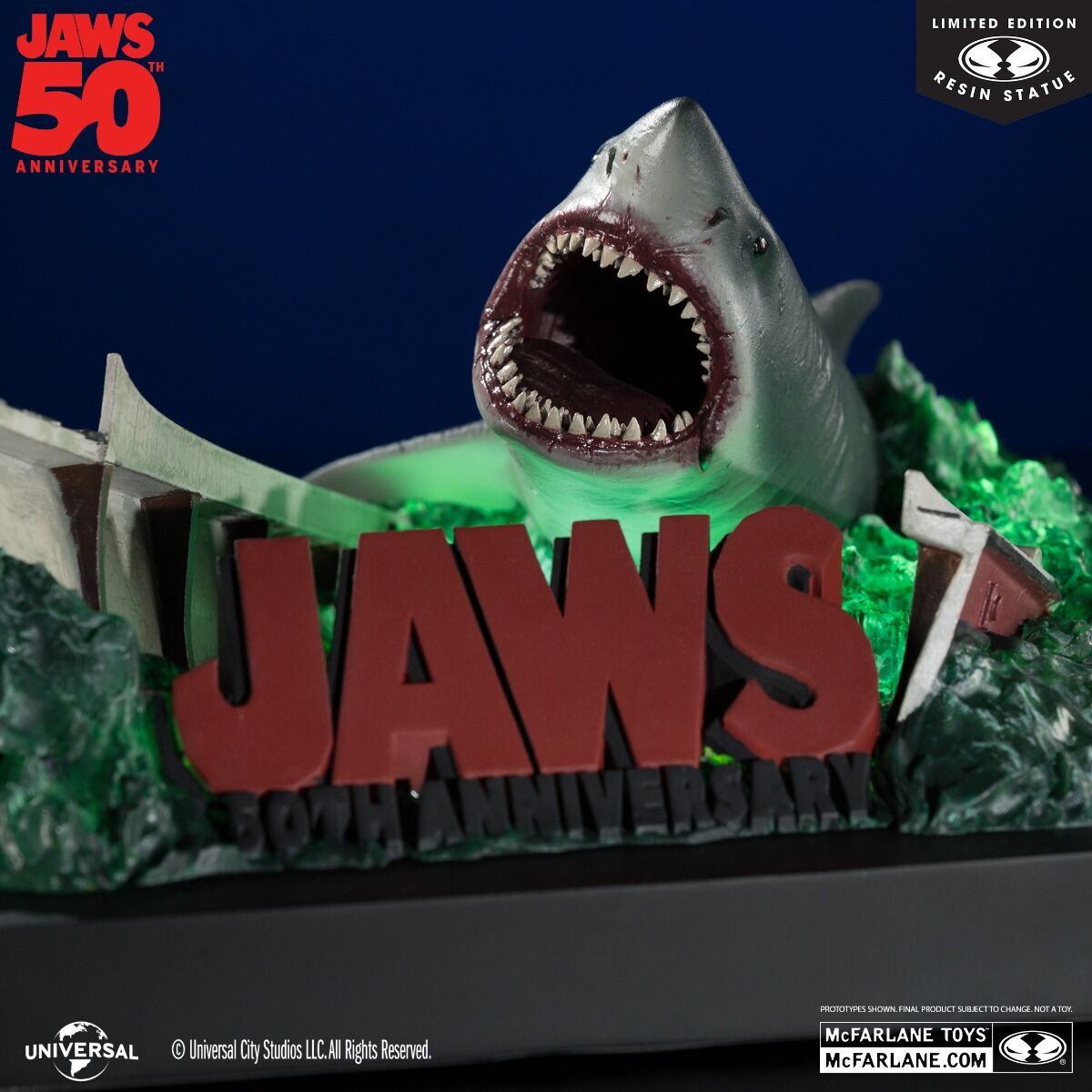 Jaws - Jaws Attacking Boat 50th Anniversary 1:48 Scale Resin Statue