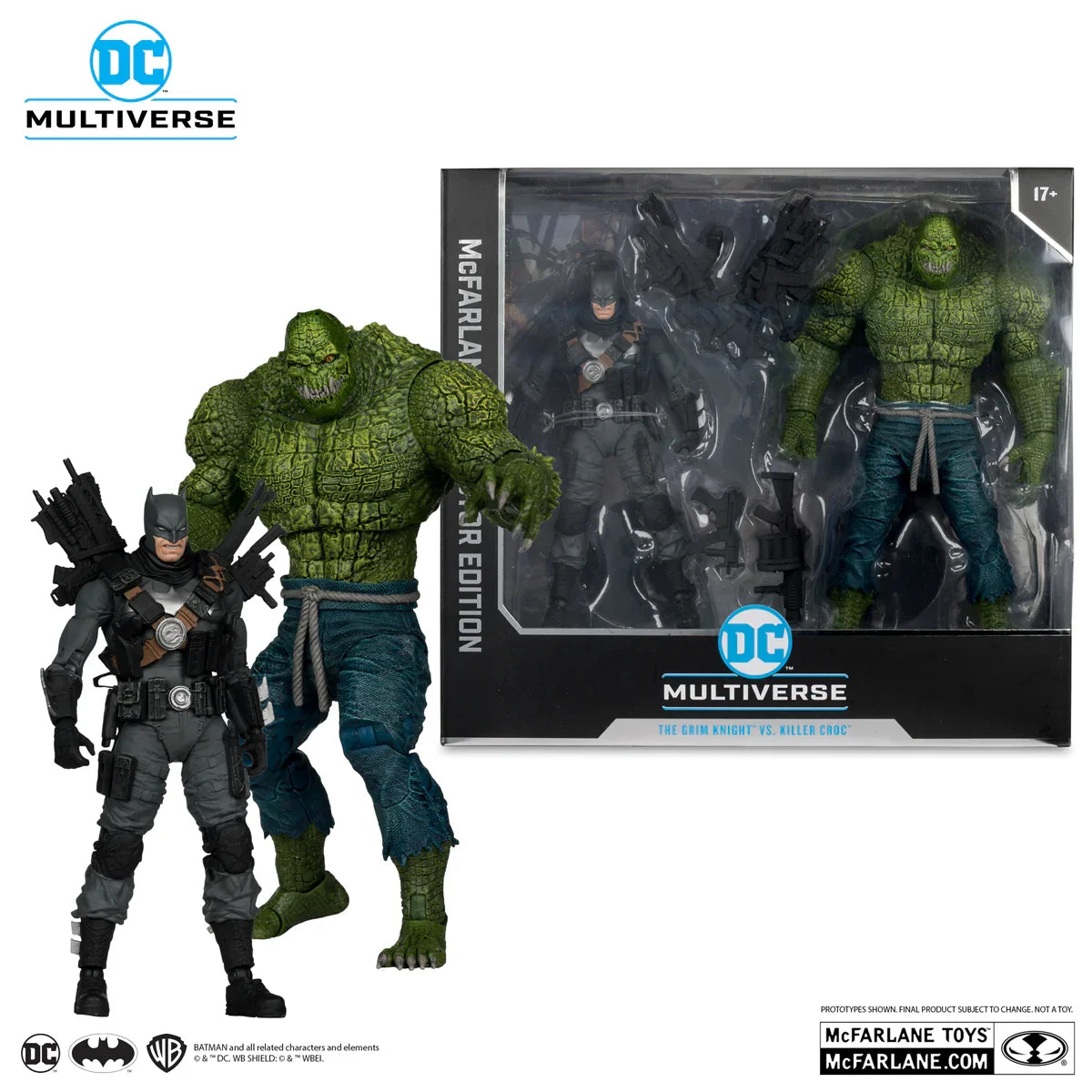 MCF17374 DC Comics - Batman Vs Killer Croc (The Grim Knight) Collector Edition 2-Pack - McFarlane Toys - Titan Pop Culture