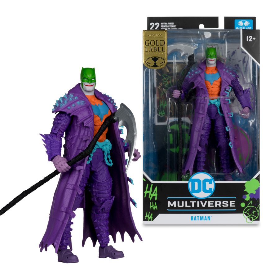 MCF17591 DC Multiverse - Batman (Jokerized) 7" Gold Label Figure - McFarlane Toys - Titan Pop Culture