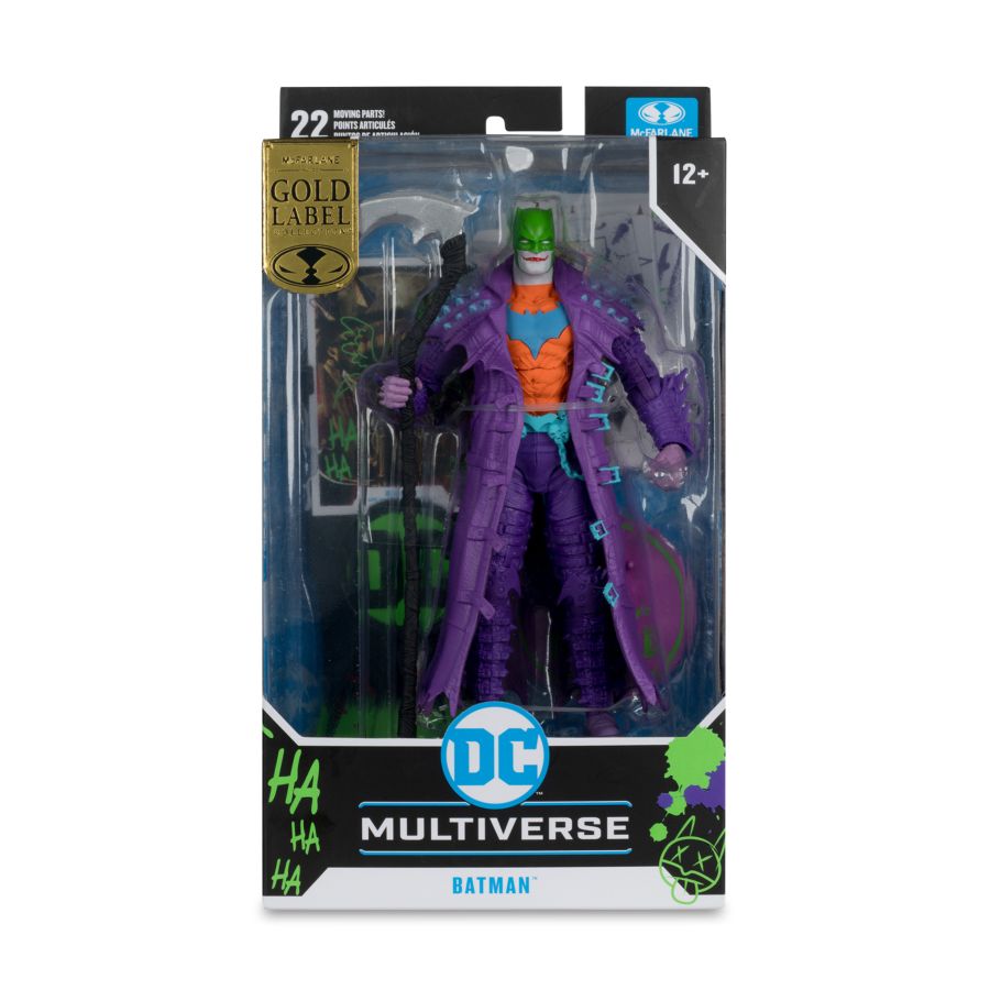 MCF17591 DC Multiverse - Batman (Jokerized) 7" Gold Label Figure - McFarlane Toys - Titan Pop Culture