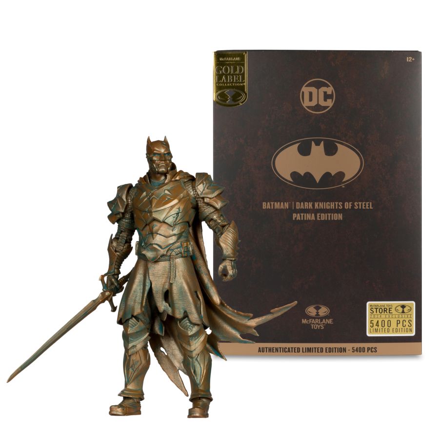 MCF17651 DC Multiverse - Batman (Dark Knights Of Steel) Patina Gold Label 7" Figure - McFarlane Toys - Titan Pop Culture