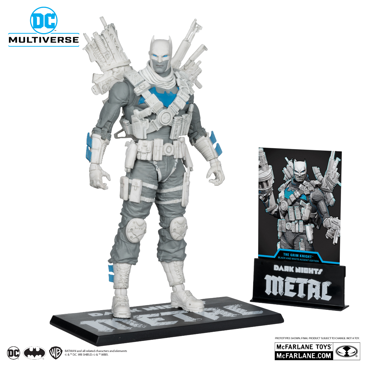 DC Multiverse - The Grim Knight B&W With Accent Gold Label 7" Figure