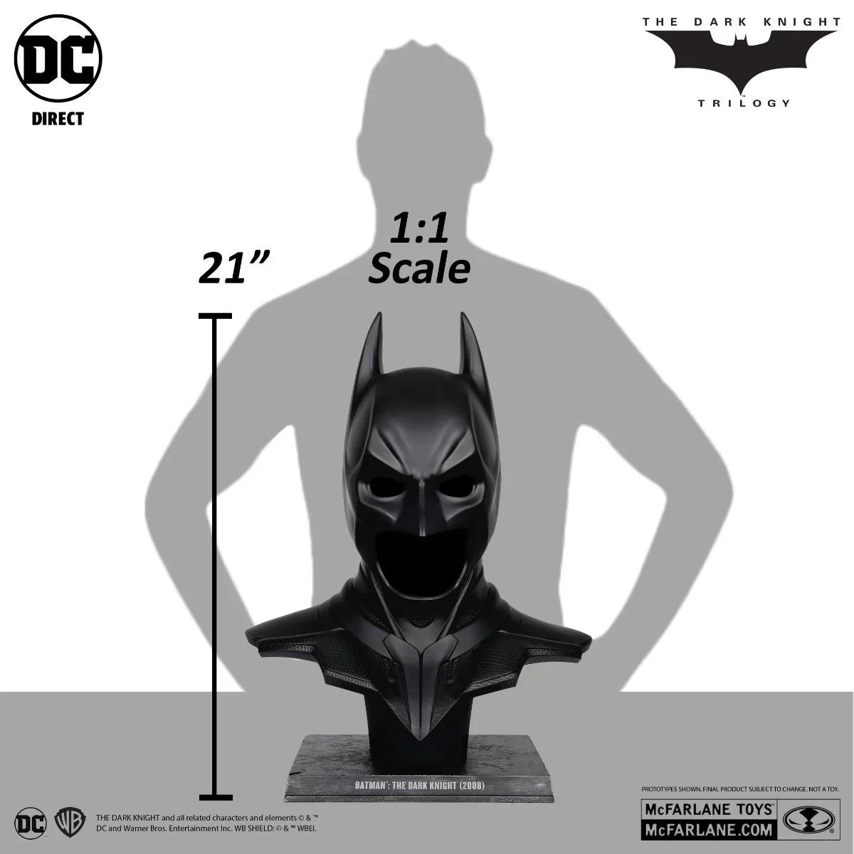 MCF17922 Batman Dark Knight - 1:1 Scale Collector Cowl - McFarlane Toys - Titan Pop Culture