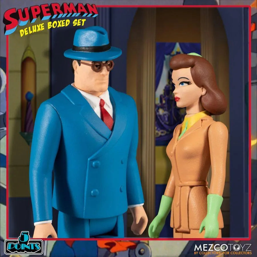 MEZ17070 Superman The Animated Series - Mechanical Monsters 5 Points Action Figure Deluxe Box Set - Mezco Toyz - Titan Pop Culture