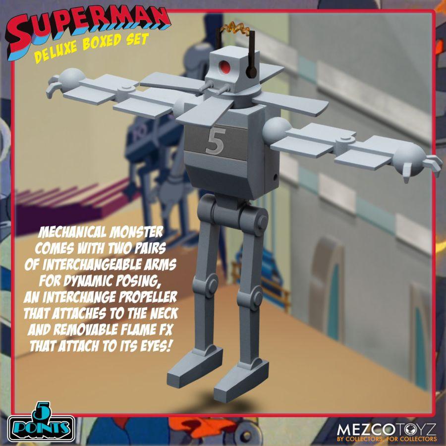 MEZ17070 Superman The Animated Series - Mechanical Monsters 5 Points Action Figure Deluxe Box Set - Mezco Toyz - Titan Pop Culture