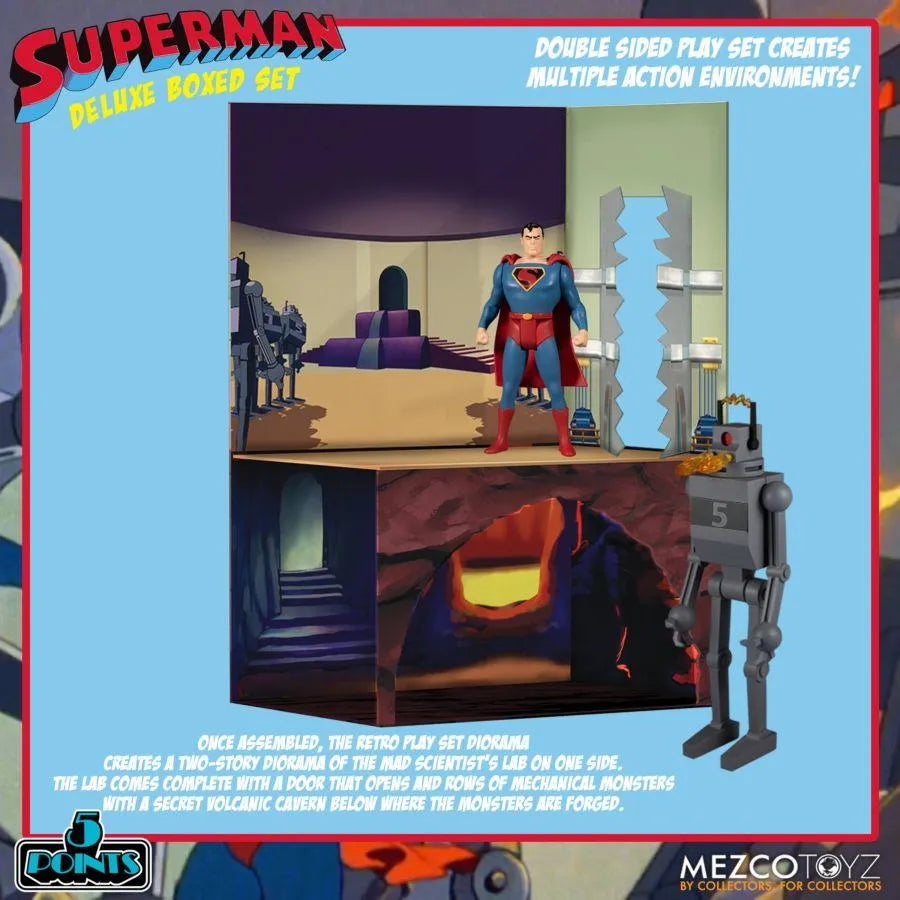 MEZ17070 Superman The Animated Series - Mechanical Monsters 5 Points Action Figure Deluxe Box Set - Mezco Toyz - Titan Pop Culture