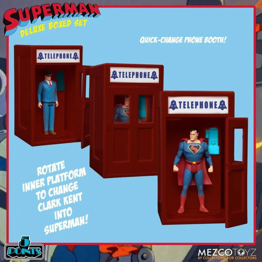 MEZ17070 Superman The Animated Series - Mechanical Monsters 5 Points Action Figure Deluxe Box Set - Mezco Toyz - Titan Pop Culture