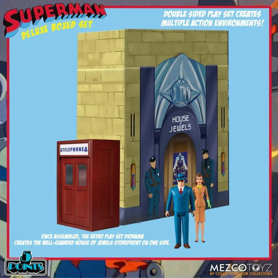 MEZ17070 Superman The Animated Series - Mechanical Monsters 5 Points Action Figure Deluxe Box Set - Mezco Toyz - Titan Pop Culture