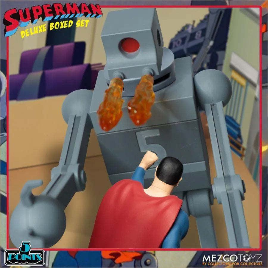 MEZ17070 Superman The Animated Series - Mechanical Monsters 5 Points Action Figure Deluxe Box Set - Mezco Toyz - Titan Pop Culture