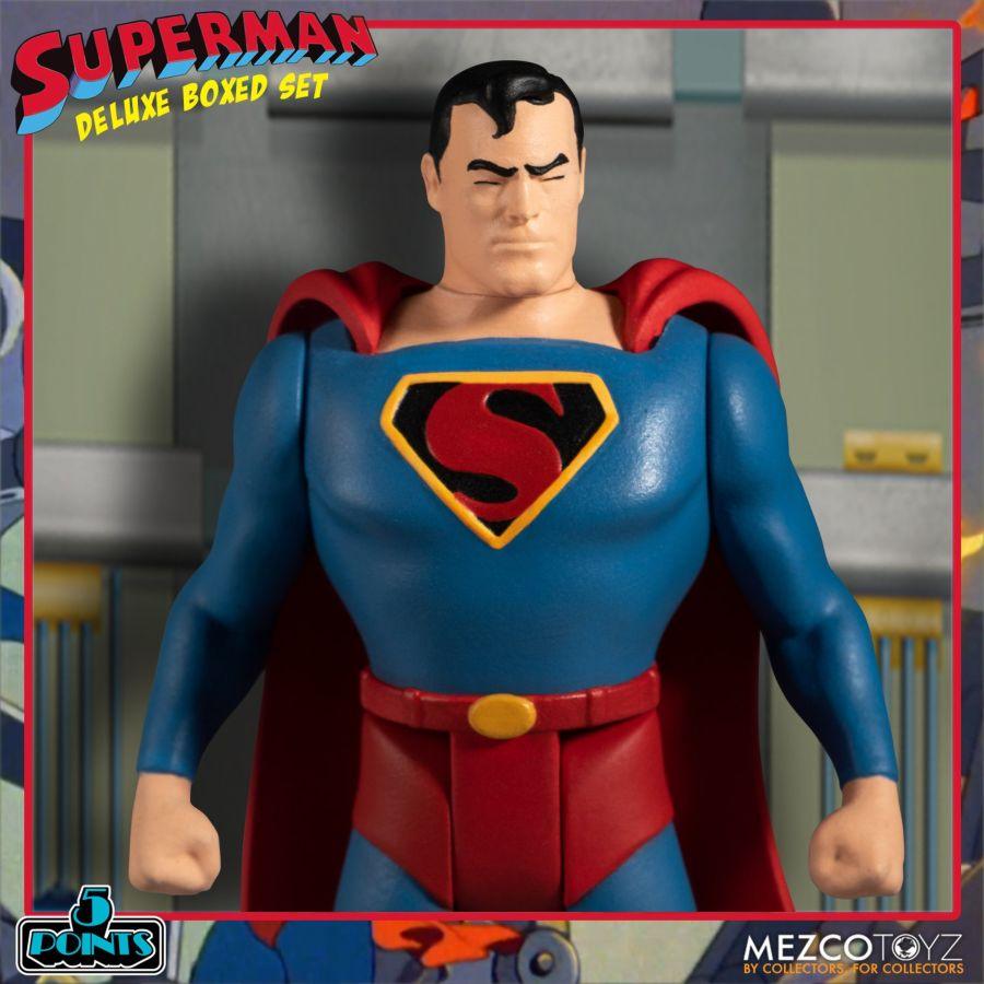 MEZ17070 Superman The Animated Series - Mechanical Monsters 5 Points Action Figure Deluxe Box Set - Mezco Toyz - Titan Pop Culture