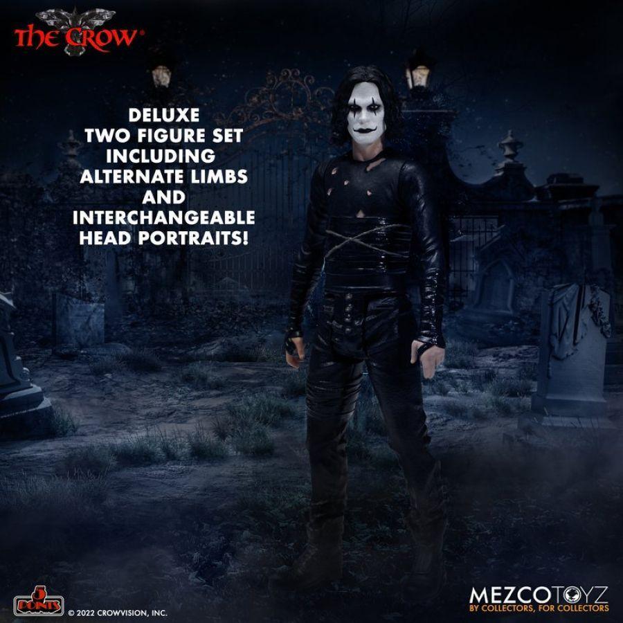 MEZ17087 The Crow - Crow 5 Points Deluxe Action Figure Set - Mezco Toyz - Titan Pop Culture