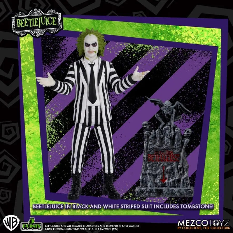 MEZ18032 Beetlejuice - Beetlejuice 5 Points 3.75" Figure Assortment - Mezco Toyz - Titan Pop Culture