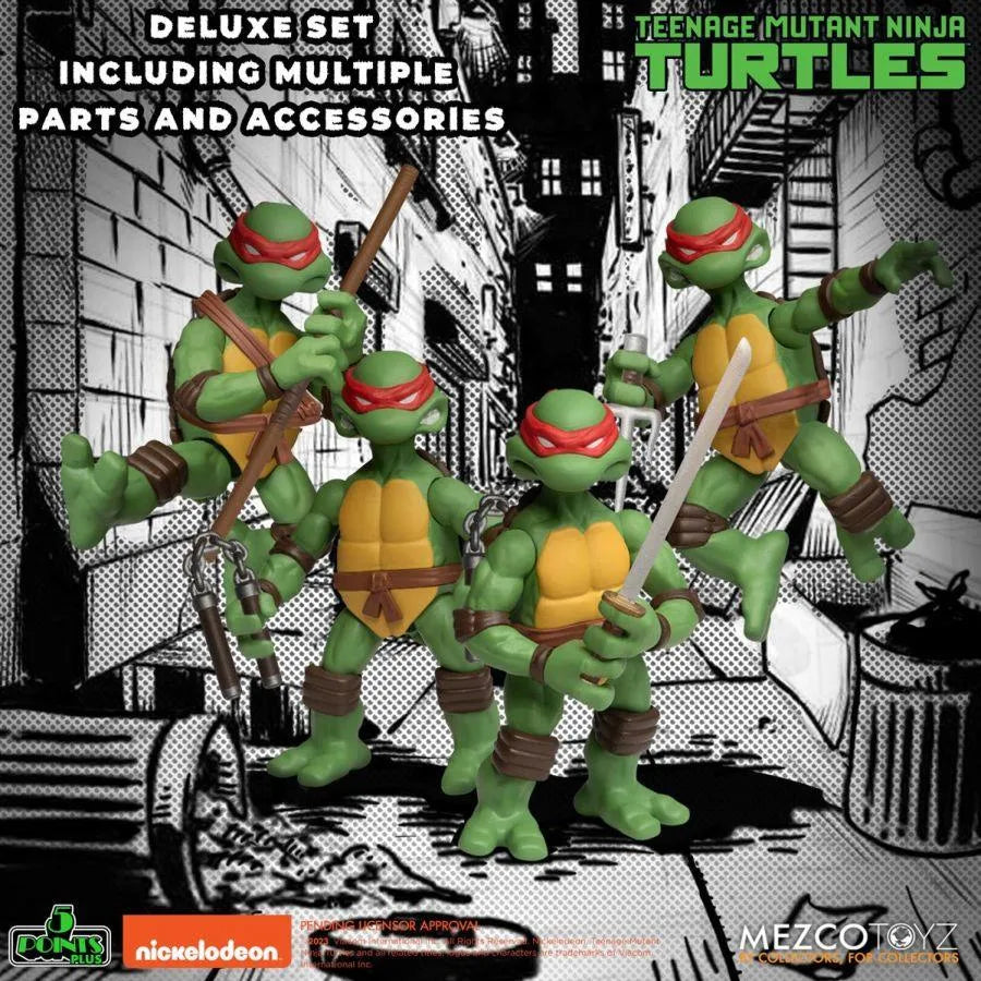 MEZ18088 Teenage Mutant Ninja Turtles - 5 Points Action Figure Deluxe Box Set - Mezco Toyz - Titan Pop Culture