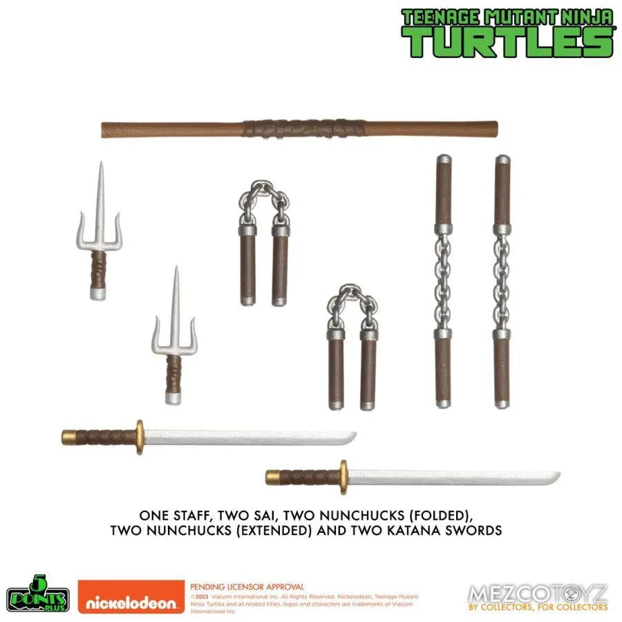 MEZ18088 Teenage Mutant Ninja Turtles - 5 Points Action Figure Deluxe Box Set - Mezco Toyz - Titan Pop Culture