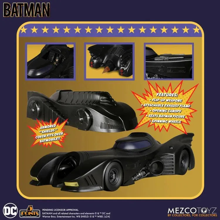 MEZ18187 Batman (1989) - 5 Points Batmobile - Mezco Toyz - Titan Pop Culture