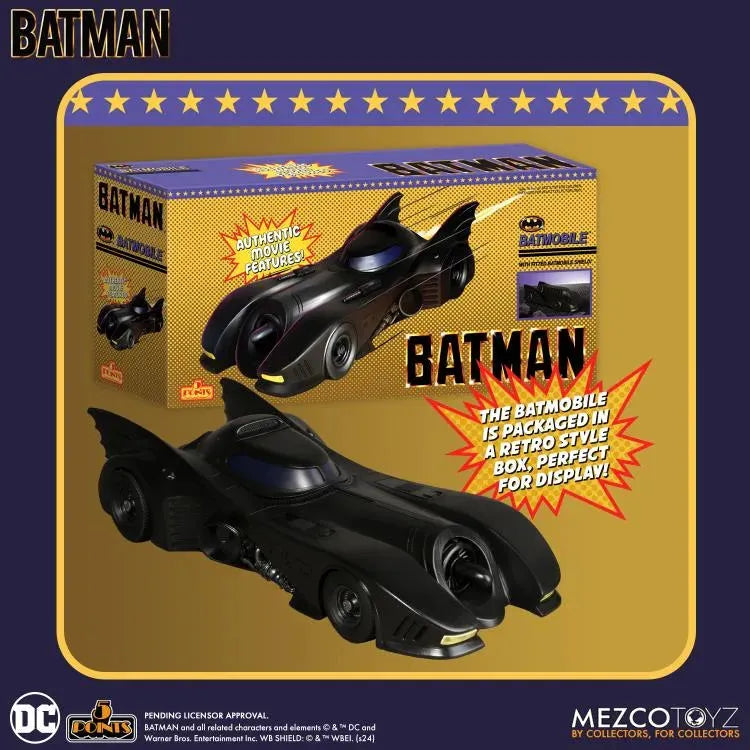 MEZ18187 Batman (1989) - 5 Points Batmobile - Mezco Toyz - Titan Pop Culture