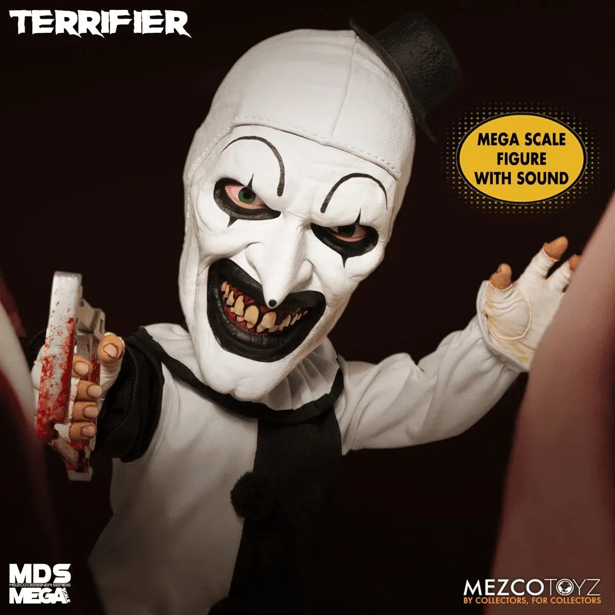 MEZ24020 Terrifier - Art The Clown 15'' Mega Figure - Mezco Toyz - Titan Pop Culture