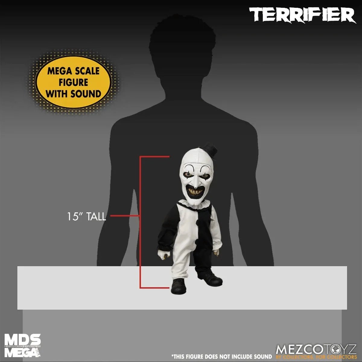 MEZ24020 Terrifier - Art The Clown 15'' Mega Figure - Mezco Toyz - Titan Pop Culture