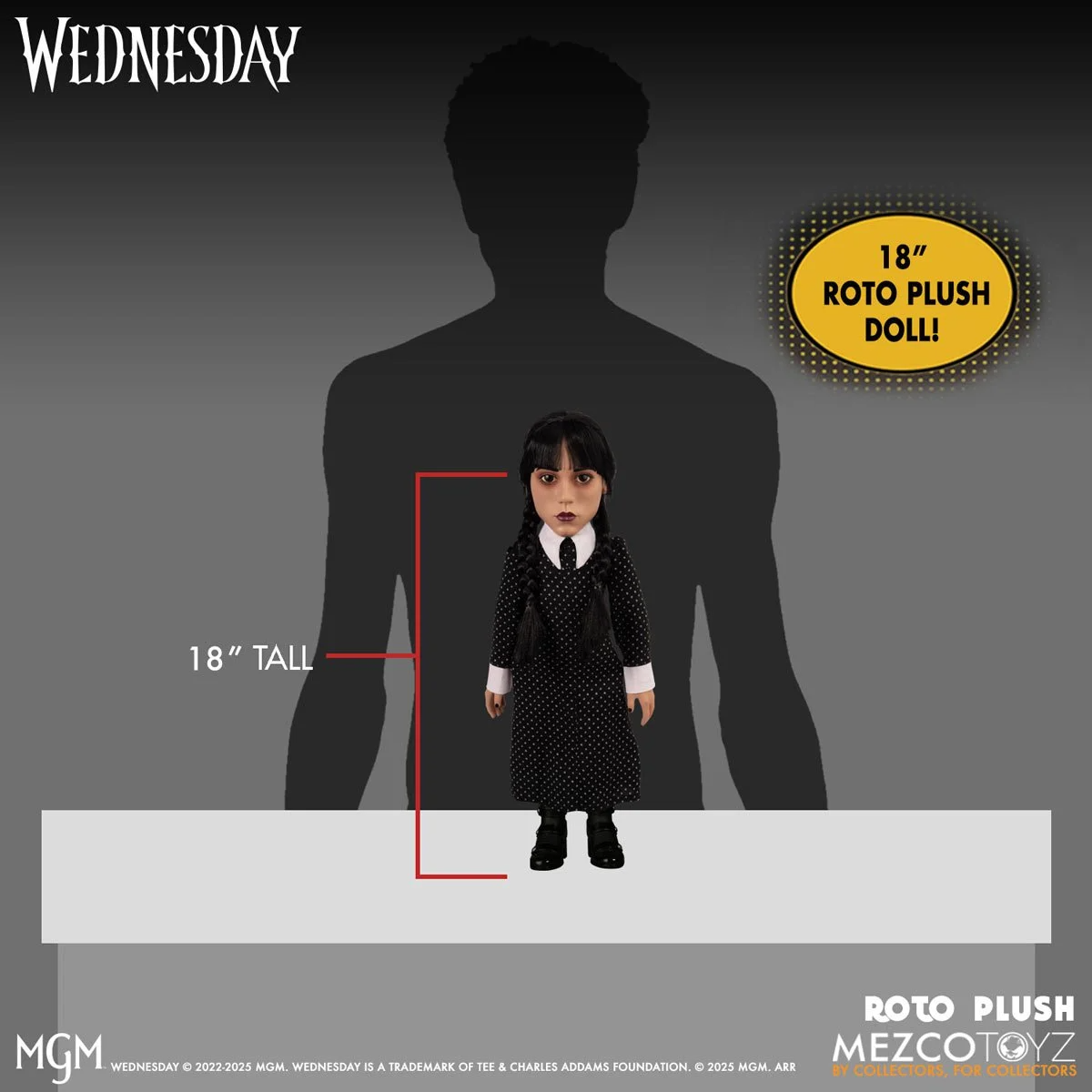 Wednesday (TV) -  Wednesday Addams 18" MDS Roto Plush