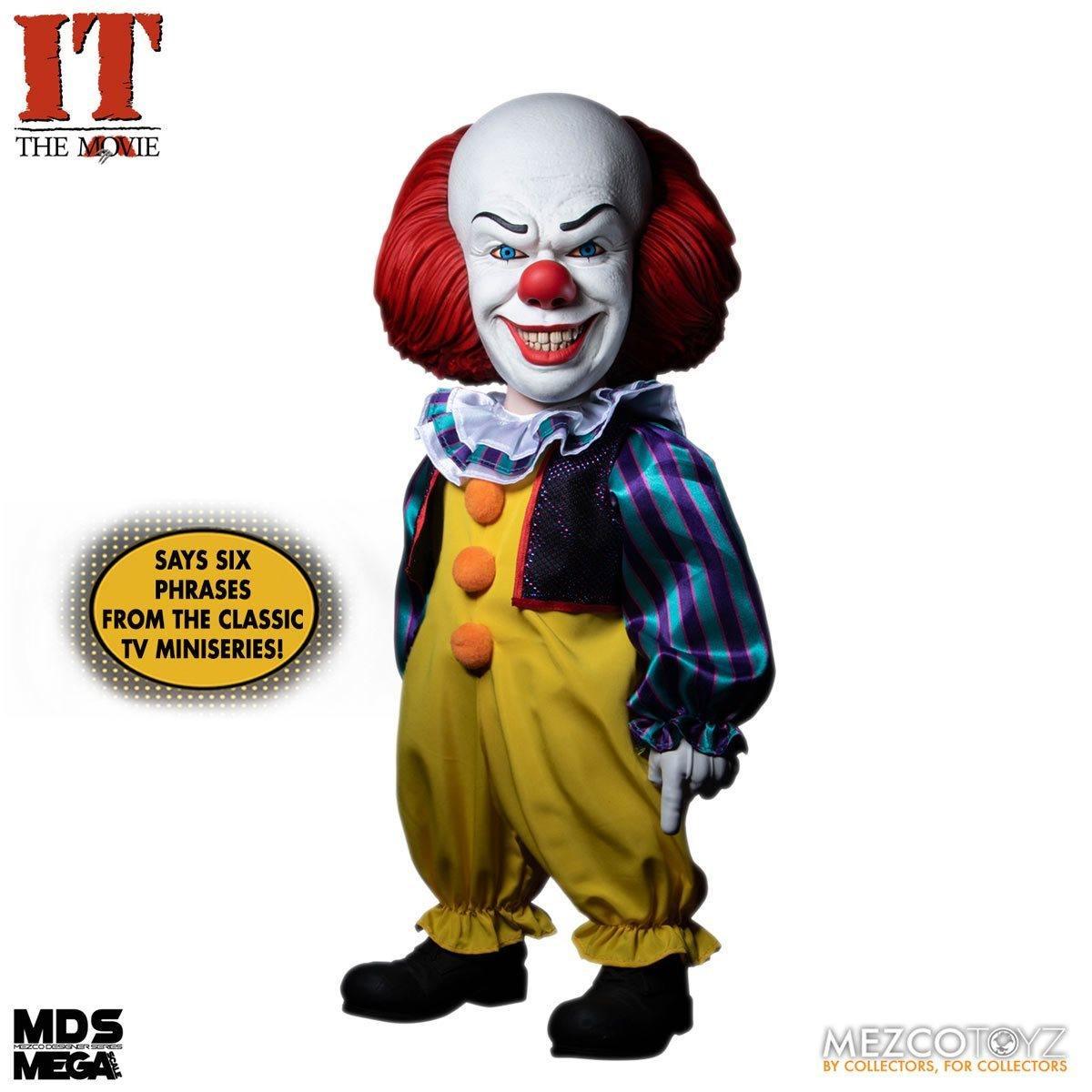 MEZ43053 It (1990) - Pennywise 15" Talking Figure - Mezco Toyz - Titan Pop Culture